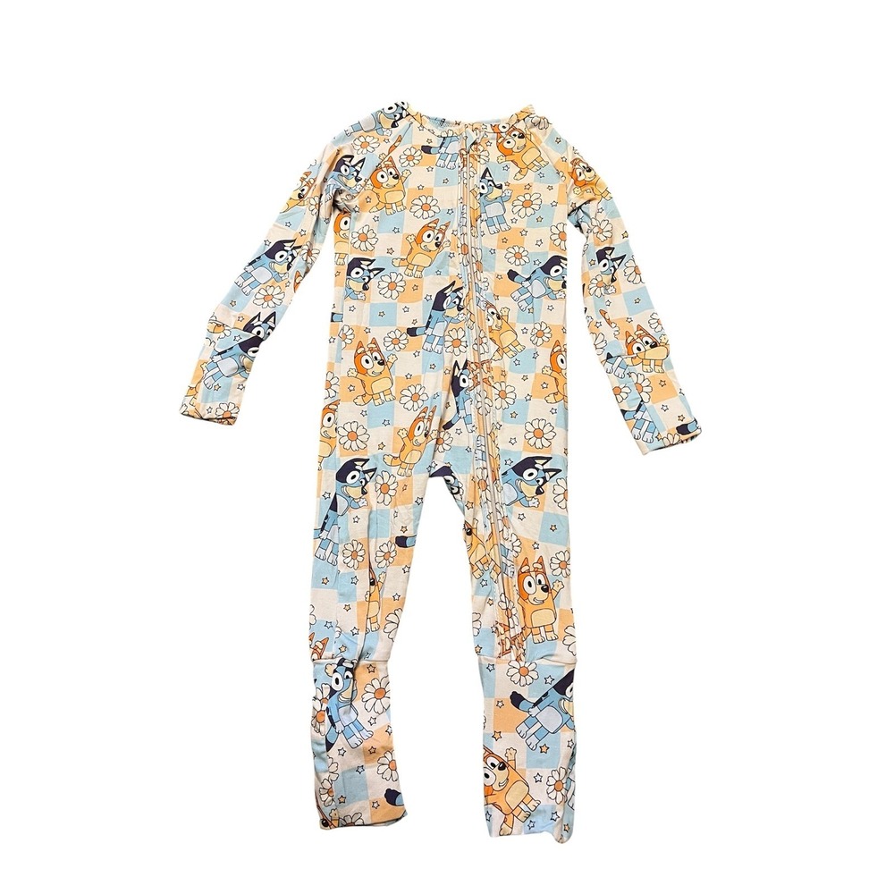 NWOT Bamboo bluey and bingo zipper romper 3-6 months